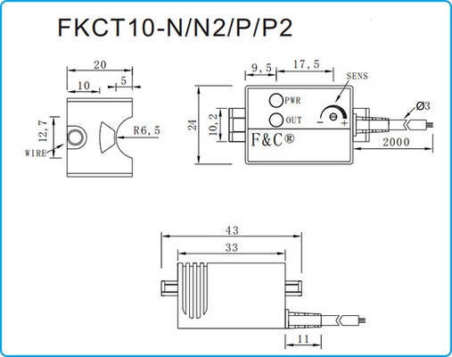 livello dell'acqua della conduttura di 13mm che percepisce CC capacitiva del commutatore FKCT10-P 12-24V di PNP