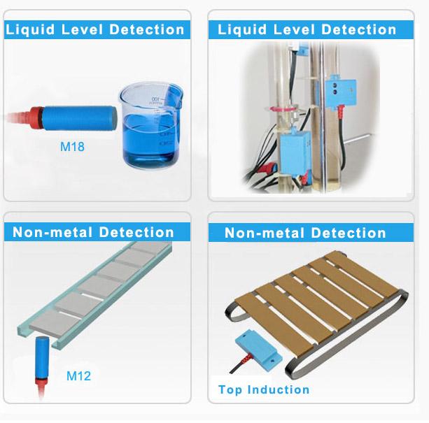 12V commutatore capacitivo di plastica del sensore del cavo PNP 10mm del sensore di prossimità di rilevazione M18 3