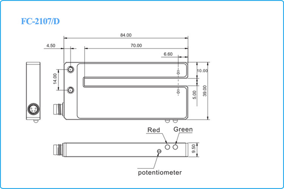 sensore Potentionmeter dell'etichetta adesiva del connettore 24VDC NPN della scanalatura M8 di 5mm con CE